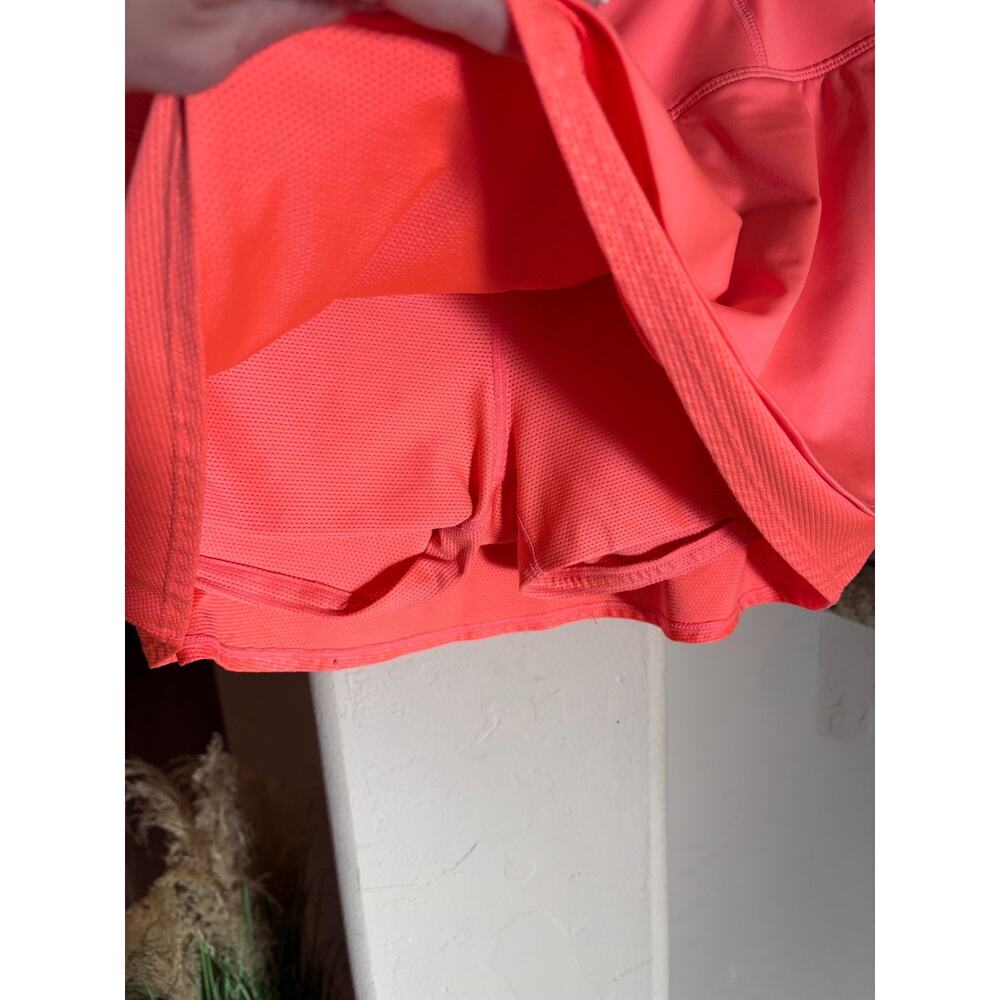 Athleta Women's Neon Coral Athletic Skort Lined Tennis Golf Skirt XS 00-2 - Picture 3 of 4